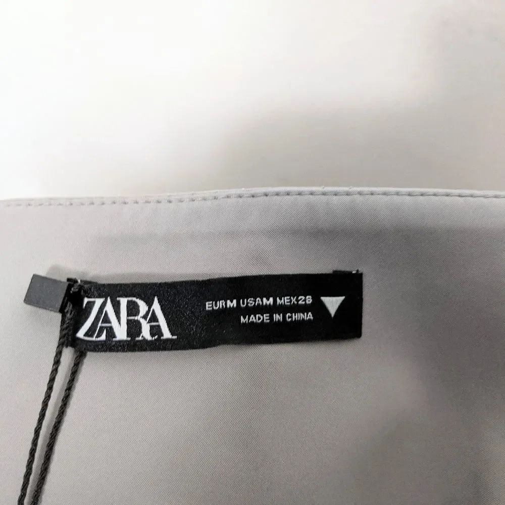 NWT ZARA Technical Water Repellent Midi Skirt M - Picture 5 of 10